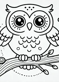 Fișă cu bufniță de colorat p16