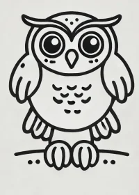 Fișă cu bufniță de colorat p17