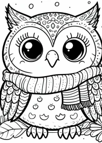 Fișă cu bufniță de colorat p18