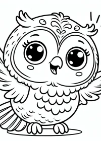 Fișă cu bufniță de colorat p19
