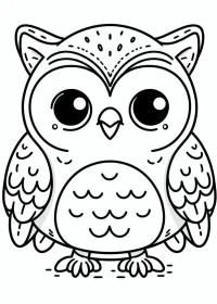 Fișă cu bufniță de colorat p20