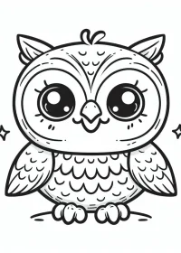 Fișă cu bufniță de colorat p21