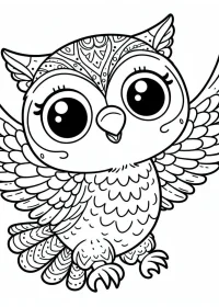 Fișă cu bufniță de colorat p22