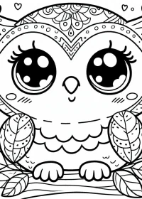 Fișă cu bufniță de colorat p23