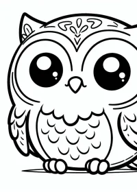 Fișă cu bufniță de colorat p24