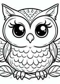 Fișă cu bufniță de colorat p26