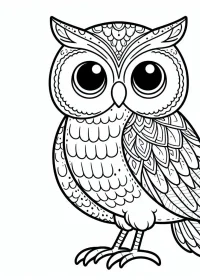 Fișă cu bufniță de colorat p27