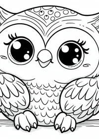 Fișă cu bufniță de colorat p29