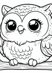 Fișă cu bufniță de colorat p30