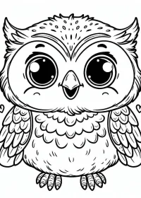 Fișă cu bufniță de colorat p32