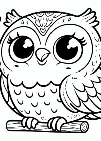 Fișă cu bufniță de colorat p33