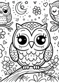 Fișă cu bufniță de colorat p8