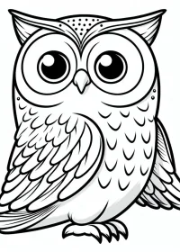 Fișă cu bufniță de colorat p42