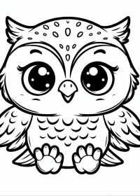 Fișă cu bufniță de colorat p44