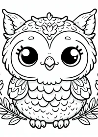 Fișă cu bufniță de colorat p45