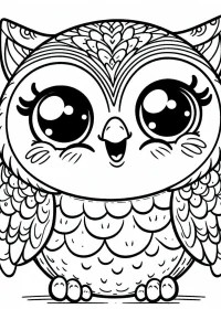 Fișă cu bufniță de colorat p47