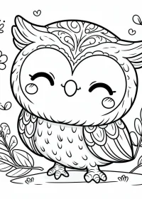 Fișă cu bufniță de colorat p48