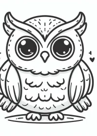 Fișă cu bufniță de colorat p49