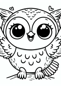 Fișă cu bufniță de colorat p50