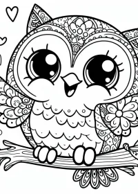 Fișă cu bufniță de colorat p51