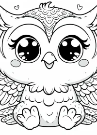 Fișă cu bufniță de colorat p52