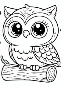 Fișă cu bufniță de colorat p53