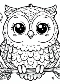Fișă cu bufniță de colorat p54