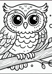 Fișă cu bufniță de colorat p10