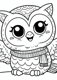 Fișă cu bufniță de colorat p58