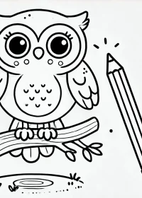 Fișă cu bufniță de colorat p11