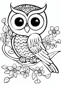 Fișă cu bufniță de colorat p13