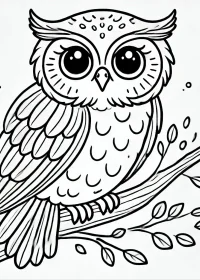 Fișă cu bufniță de colorat p14