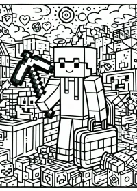Minecraft de colorat p0