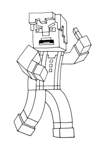 Minecraft de colorat p24