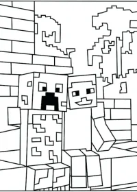 Minecraft de colorat p46