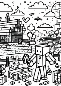 Minecraft de colorat p4