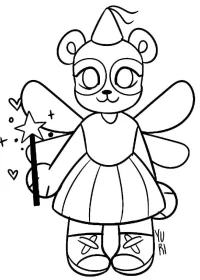 Fișă cu ursul panda de colorat p17