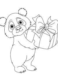 Fișă cu ursul panda de colorat p27