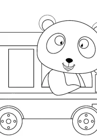 Fișă cu ursul panda de colorat p30