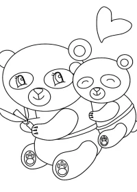 Fișă cu ursul panda de colorat p32