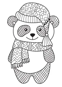 Fișă cu ursul panda de colorat p39