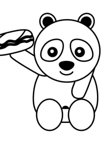 Fișă cu ursul panda de colorat p45