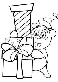 Fișă cu ursul panda de colorat p50