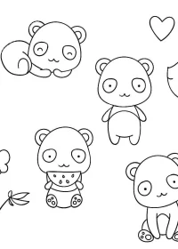 Fișă cu ursul panda de colorat p53