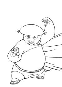 Fișă cu ursul panda de colorat p60