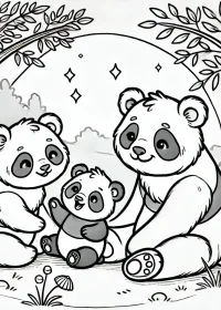 Fișă cu ursul panda de colorat p12