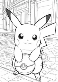 pikachu de colorat p19