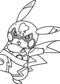 pikachu de colorat p25