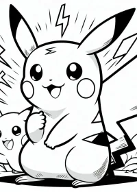 pikachu de colorat p1