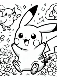 pikachu de colorat p3